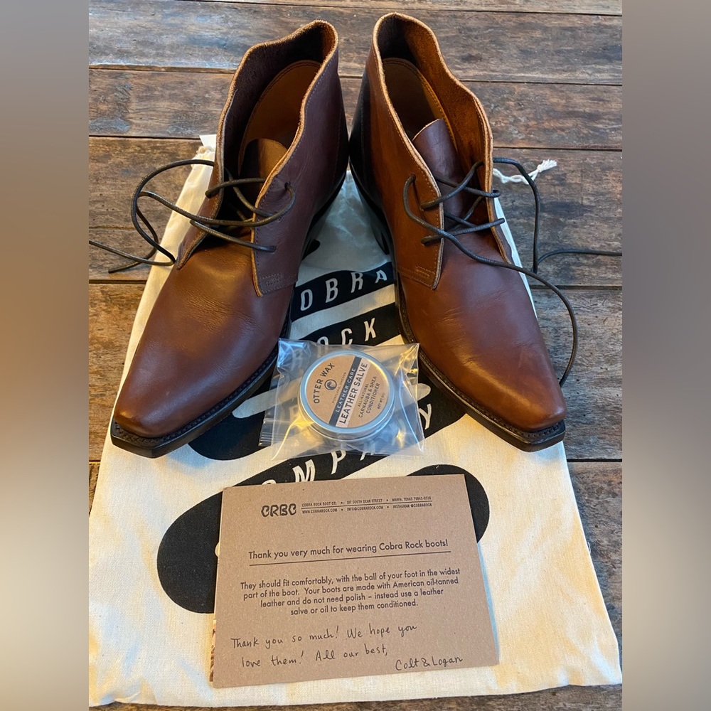 Custom Hand Made Leather Booties- Size 9!